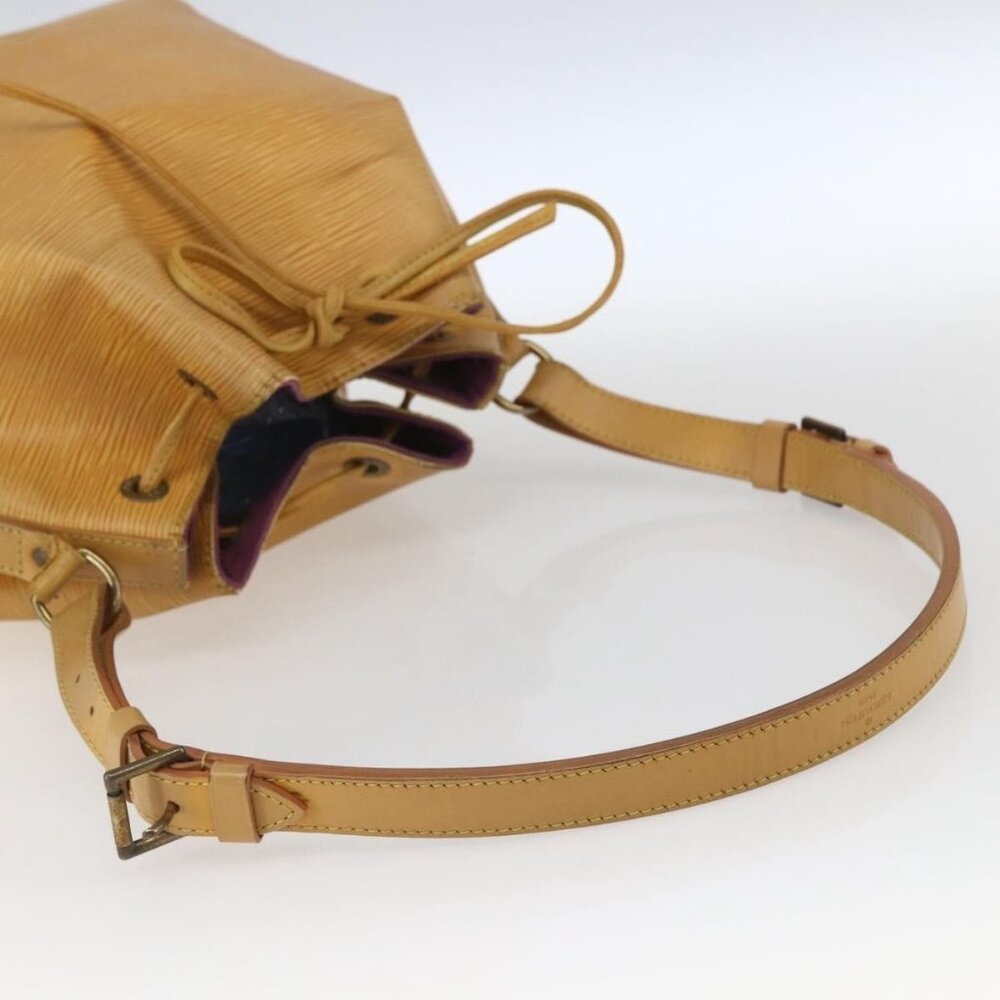 Authentic LOUIS VUITTON Epi Petit Noe Shoulder Bag Yellow M44109 LV - Picture 14 of 16